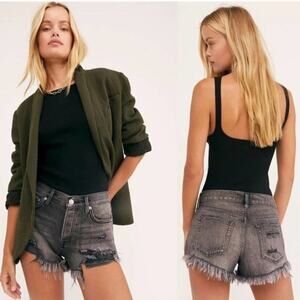 Free People Loving Good Vibrations Cut Off Shorts